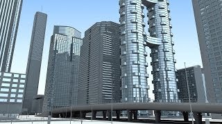 Cityscape Scene 3D Model