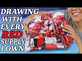 Drawing With Every Single Red Art Supply I Own..*so much reddd*