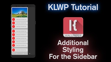 KLWP Tutorial - Google Sidebar - Part 3 - Additional Styling