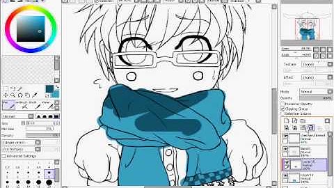 How to use "Clipping Group" On Paint Tool Sai