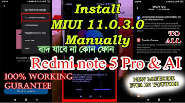 MIUI 11.0.3.0 Global Stable OTA Update Manually Download & Install On Redmi Note 5 Pro | 💯 [BANGLA]