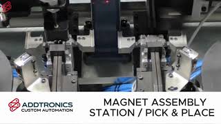 Magnetic Zipper Fitting Weld and Assembly Station - Addtronics Custom Automation