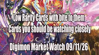 Low-Rarity Cards with Great Value!! Cards you want to keep an eye on || Digimon market watch