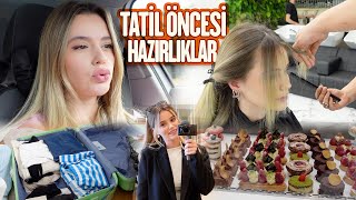 Tatil Öncesi Son Çıkış💁🏼‍♀️ Bavul Hazırlığı, Saçlarımı Kestirdim, Çekimler💦