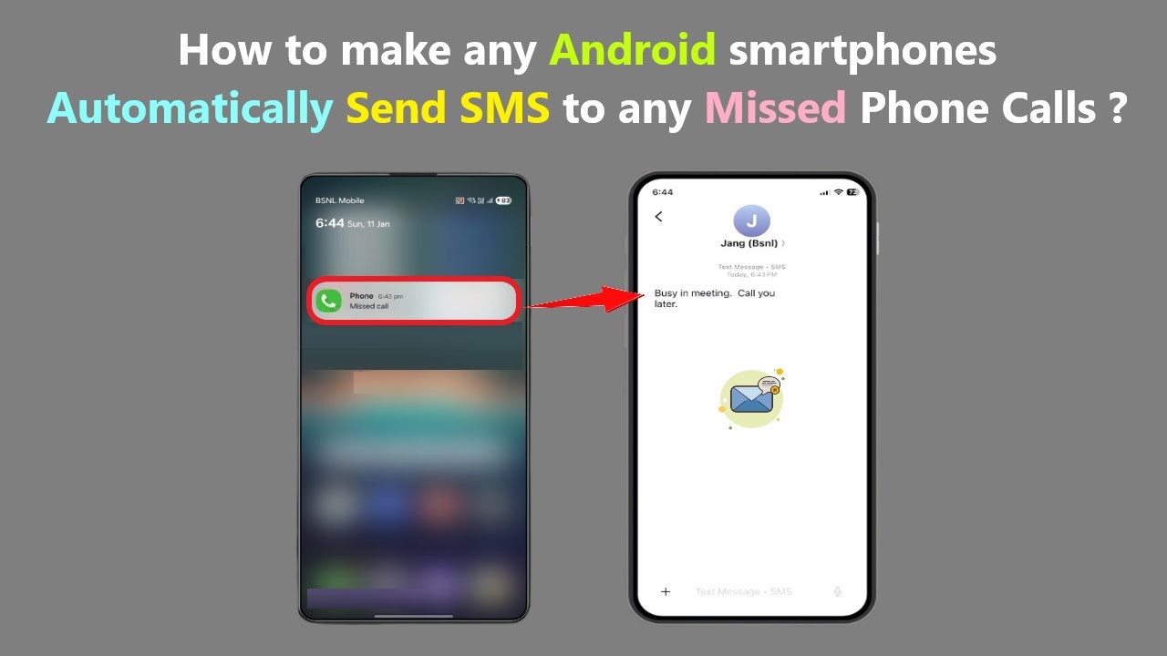 How to make any Android smartphones Automatically Send SMS to any ...