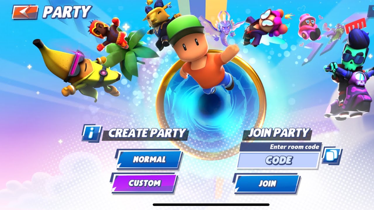 Playing stumble guys with pro players 