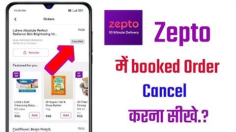 zepto order cancel kaise kare!! how to cancel order on zepto!!
