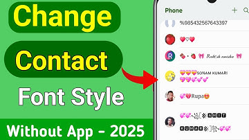How to change contact name font style || change Contact font style | Contact/Fonts tricks 2025