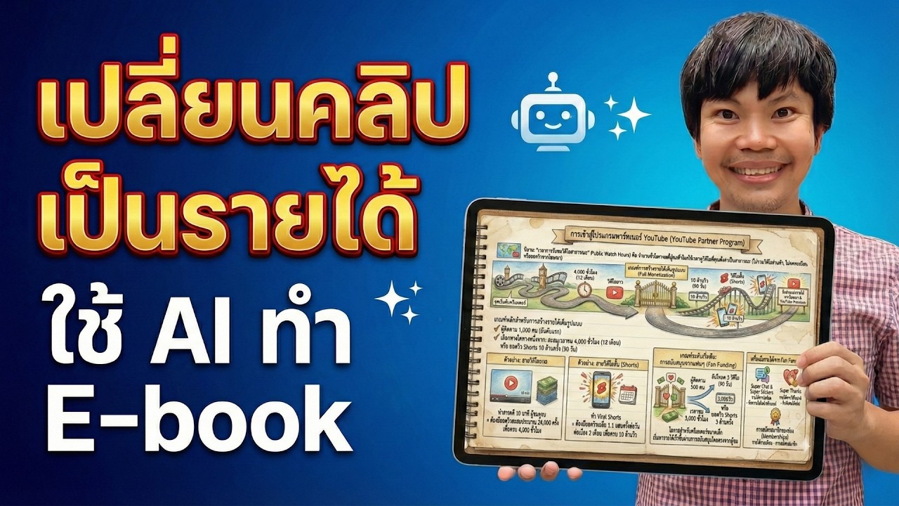 ไม่ง้อค่าโฆษณา เปลี่ยนคลิปเป็น E book ภาพน่ารักด้วย AI พร้อมระบบขายอัตโนมัติ 24 ชั่วโมง