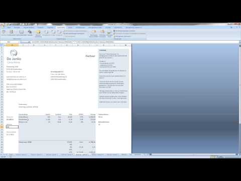 Facturen in Excel - presentatie