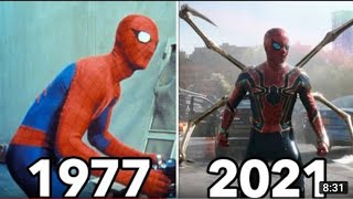 Evolution Of Spider-Man in Movies \& TV 1977 - 2021 (No Way Home Reaction Tobey Maguire Tom Holland)