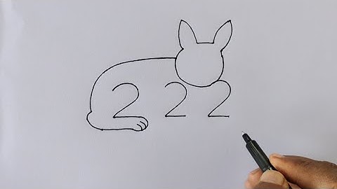 Draw Cat Drawing From 222 Number | Cat Drawing Step By Step | Cat Drawing Easy