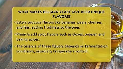 What Makes Belgian Yeast Give Beer Unique Flavors? - The Pint Guy