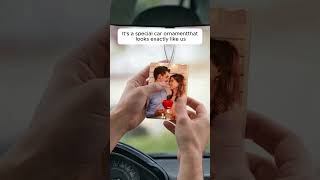 Custom Photo Car Air Freshener Rearview Mirror Ornament – Romantic Gift for Couples