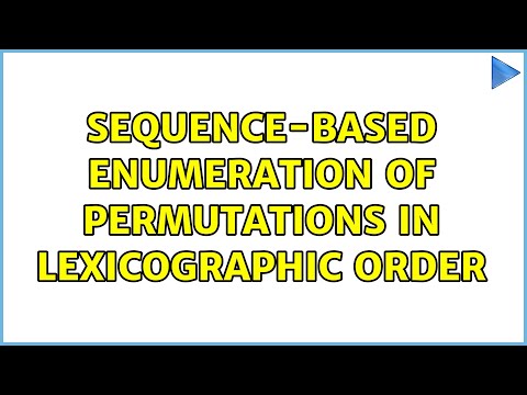 Sequence-based enumeration of permutations in lexicographic order