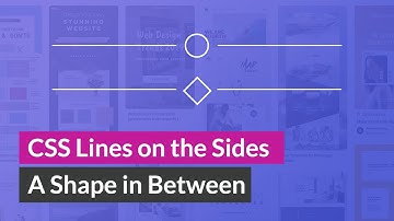 CSS Tricks: How to Create Horizontal Lines on the Sides with a Shape in Between