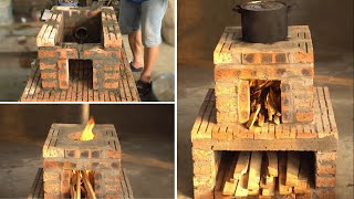 Building DoubleDeck WoodFired Stove with Wood Compartment | DIY Tutorial