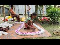 How to Make Artificial Kadamba Flower Garland | Village Craft Video