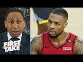 Damian Lillard tried to ‘pull a Steph Curry,' Warriors will win in 5 games – Stephen A. | First Take