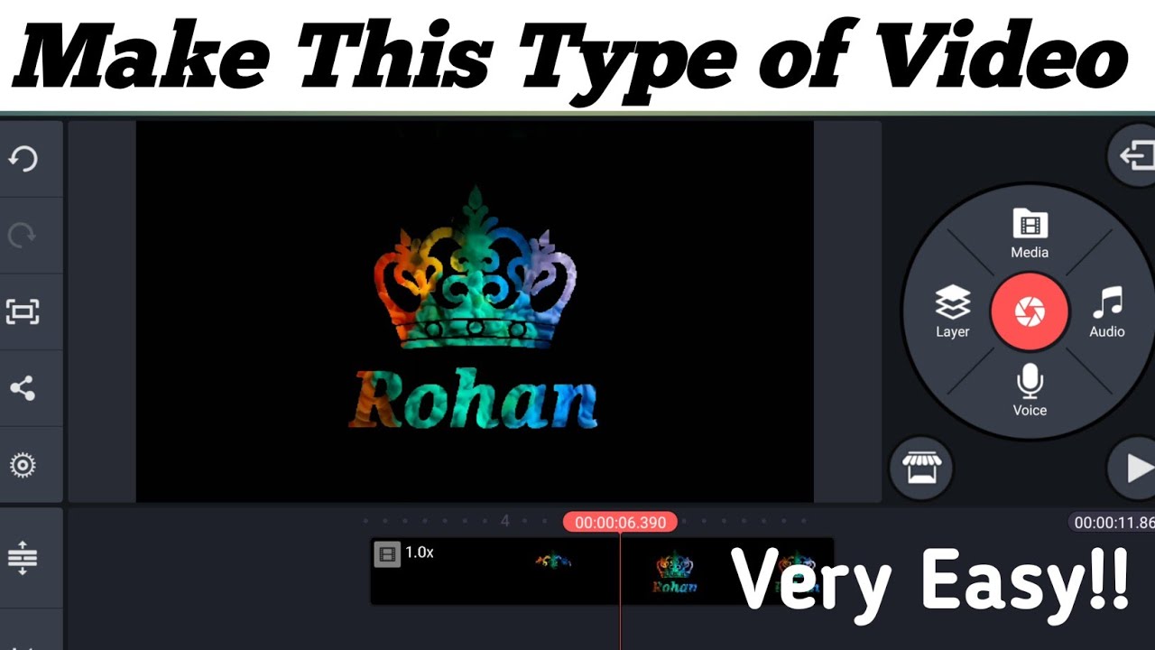 Make smoke effect video with name|Kinemaster Editing