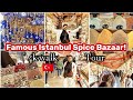 World famous egyptian bazaarspice bazaar istanbul turkey 4k walking tour tourist attraction