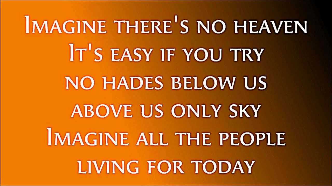 Imagine John Lennon Lyrics YouTube