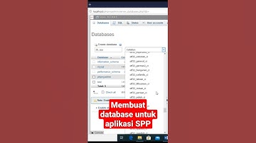 Membuat Database Aplikasi SPP #shorts
