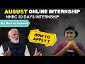 Online Internship for College students, August Online internship, Government Internship