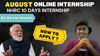 Online Internship for College students, August Online internship, Government Internship