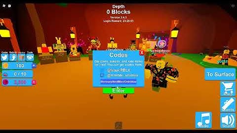 Roblox Mining Simulator Code in december 2020