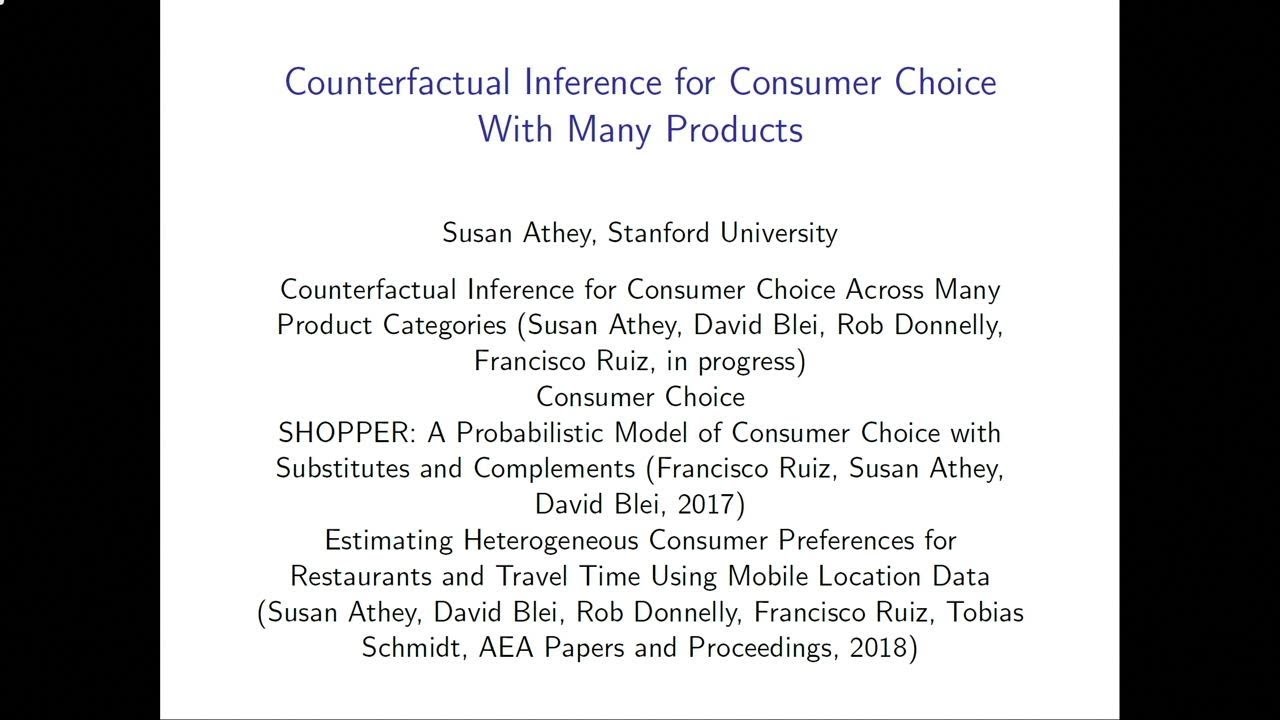 Large-scale Models of Consumer Choice and Counterfactual Inference ...