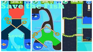 Save the Fish Pin HD - Pull the pin Level 1 - 30 | walkthrough | mini game | ads | puzzle | gameplay