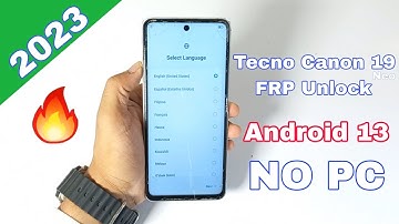 Tecno Camon 19 Neo FRP Unlock Android 13 | All Tecno FRP Bypass 2023