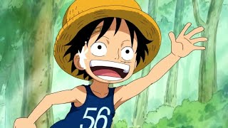 kid Luffy saying 'yo'