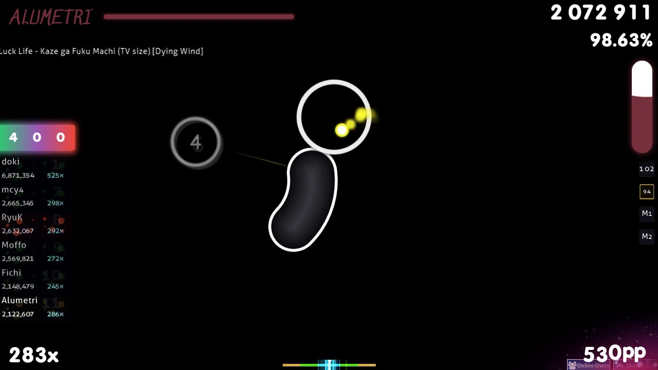 Alumetri | Luck Life - Kaze ga Fuku Machi (TV size) [Dying Wind] +HDDT 97.97% {605pp 1xSB} - osu! umbrella testo