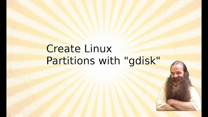 Create Linux Partititions with gdisk