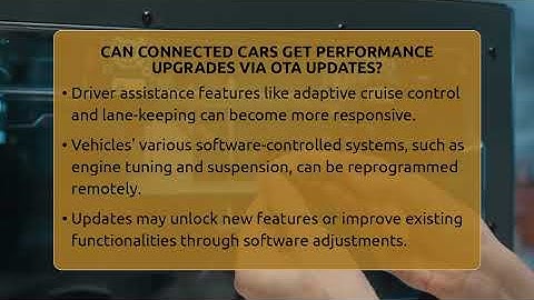 Can Connected Cars Get Performance Upgrades Via OTA Updates? - Talking Tech Trends