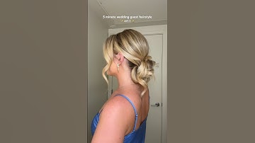 easy, 5 min wedding guest hairstyle 🫶🏼✨ #weddingguesthairstyles #updo #easyhairstyle #hairtutorial