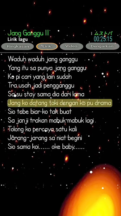 Lirik Lagu Jang Ganggu X Sa janji tra kan mabok lagi #lirik #musik #cover #jangganggu