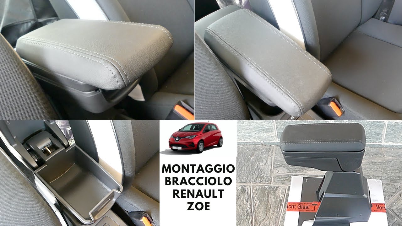 ARMSTER Bracciolo Centrale Per RENAULT ZOE 2020-2024 - Grigio, Pelle Vegan, Con Vano Portaoggetti - Foto 9