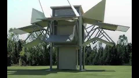 Transformable truck into house.