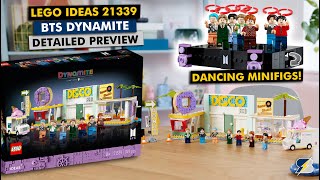 LEGO Ideas 21339 BTS Dynamite (레고 방탄소년단) with dancing minifigures -  detailed preview