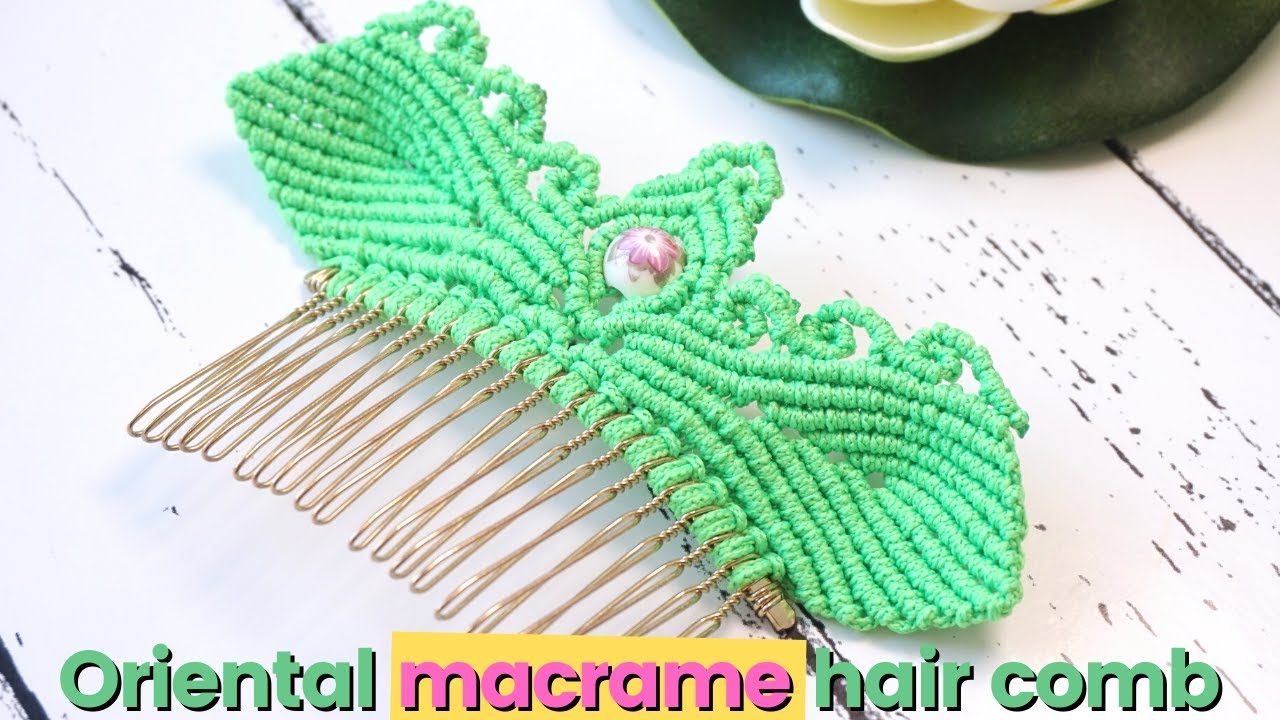 DIY Oriental Macrame Hair Comb | Chic & Elegant Hair Accessory Tutorial ✨