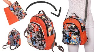 Easy tutorial on sewing a bag-backpack for beginners!