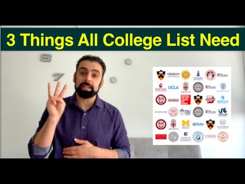 How to Create a College List - 3 Most Important Things All list need (Academic, Social & Financial)