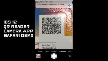 iOS 12 QR Reader Camera App Safari Demo