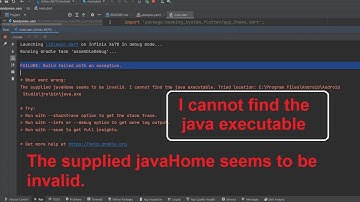 Solved Flutter | The supplied javaHome seems to be invalid. I cannot find the java executable 2023