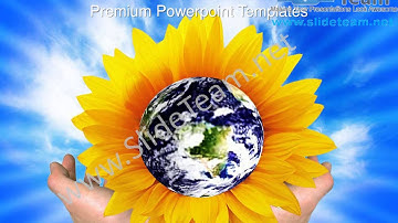 Earth With Flower Nature PowerPoint Templates ppt Themes 0812 Slides Backgrounds