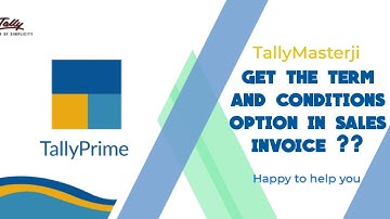 Add terms and conditions in Tally invoice and print #tally prime #accounting #printing