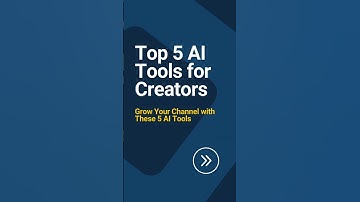 Top 5 AI tools for creators.  #ai
